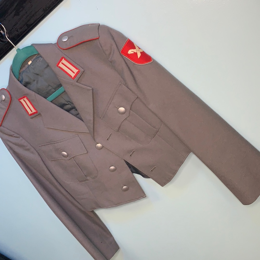 Vintage Military Upcycled Cropped Coat
